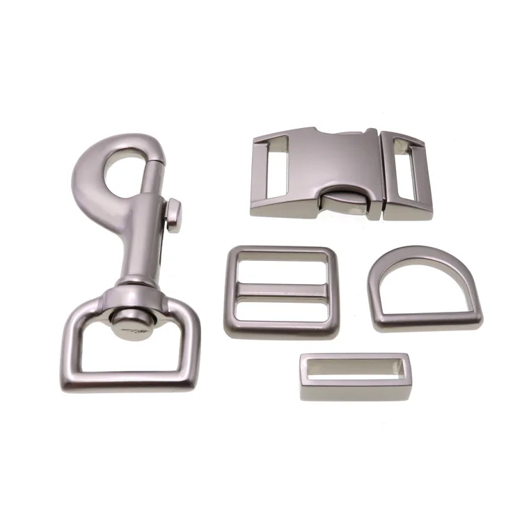 In Stock Custom Logo Factory Price Dog Collar Metal Accessories Quick Side Release Buckles