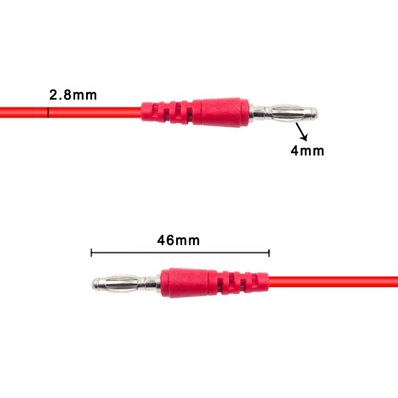 Hot sale 10A 4mm banana plug male to male 1M 5 colors test lead cable