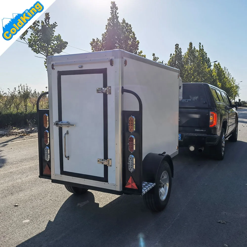 ATOP 7.2ft/2.2m length reefer trailer box body used GVW 1500Kgs single rubber torsion axle small utility trailer