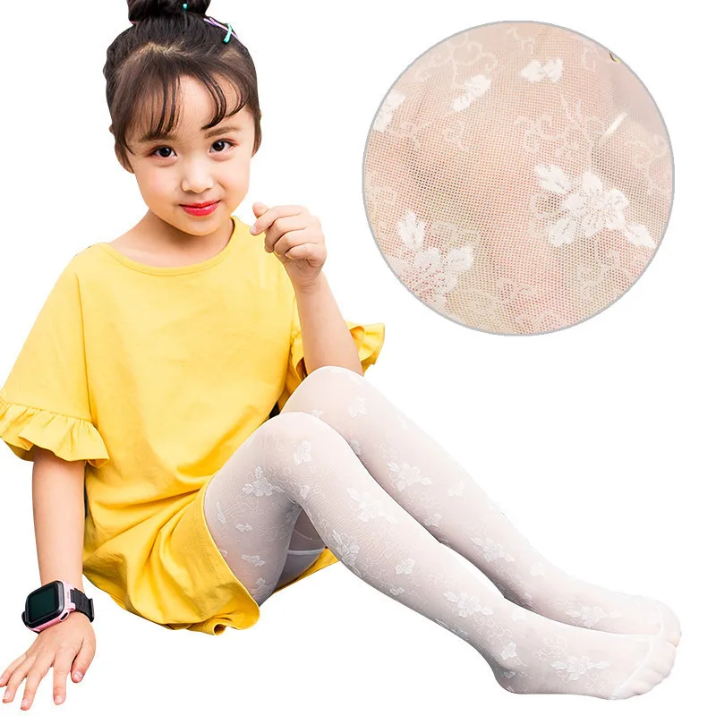 Spring Summer Autumn Mesh Thin Baby Girls One-Piece Pantyhose Kids Princess Tights Children Lace Stockings