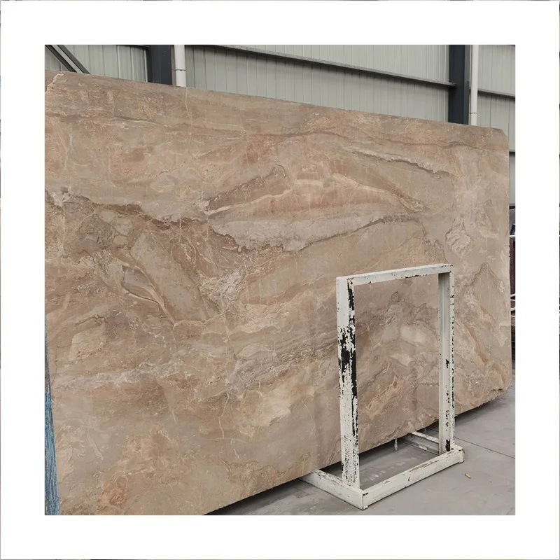 Polished Surface Finishing Big Slab Stone Breccia Oniciata Pink Home Interior Design Marble