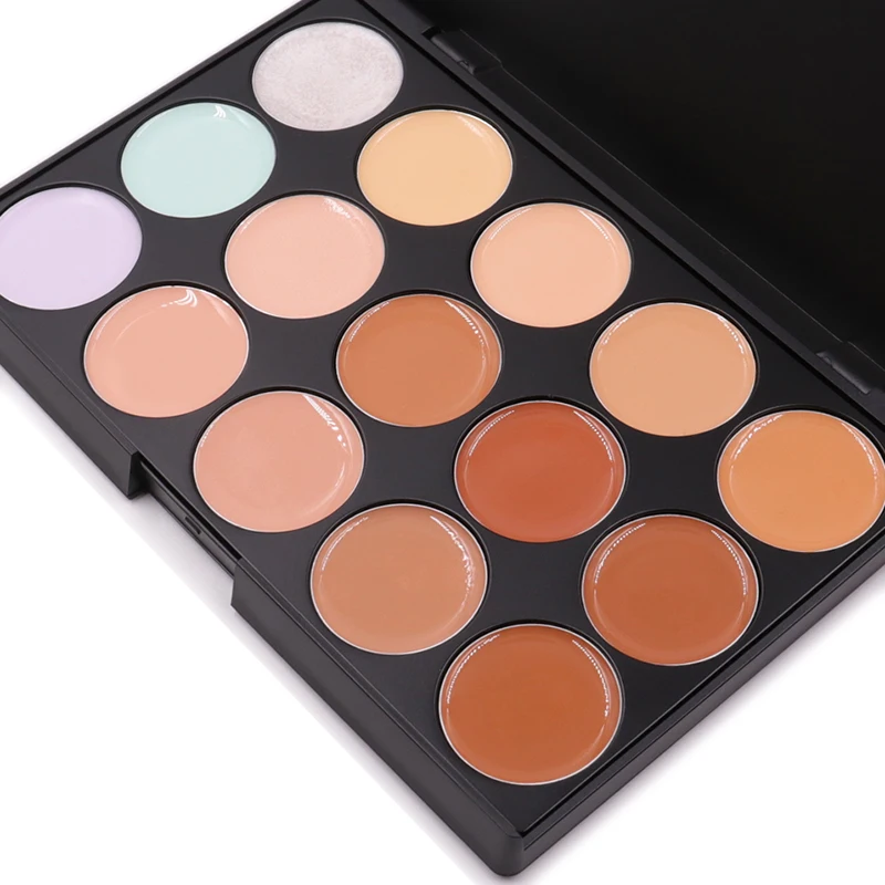 High quality concealer private label 15 Colors makeup cream concealer contour powder palette