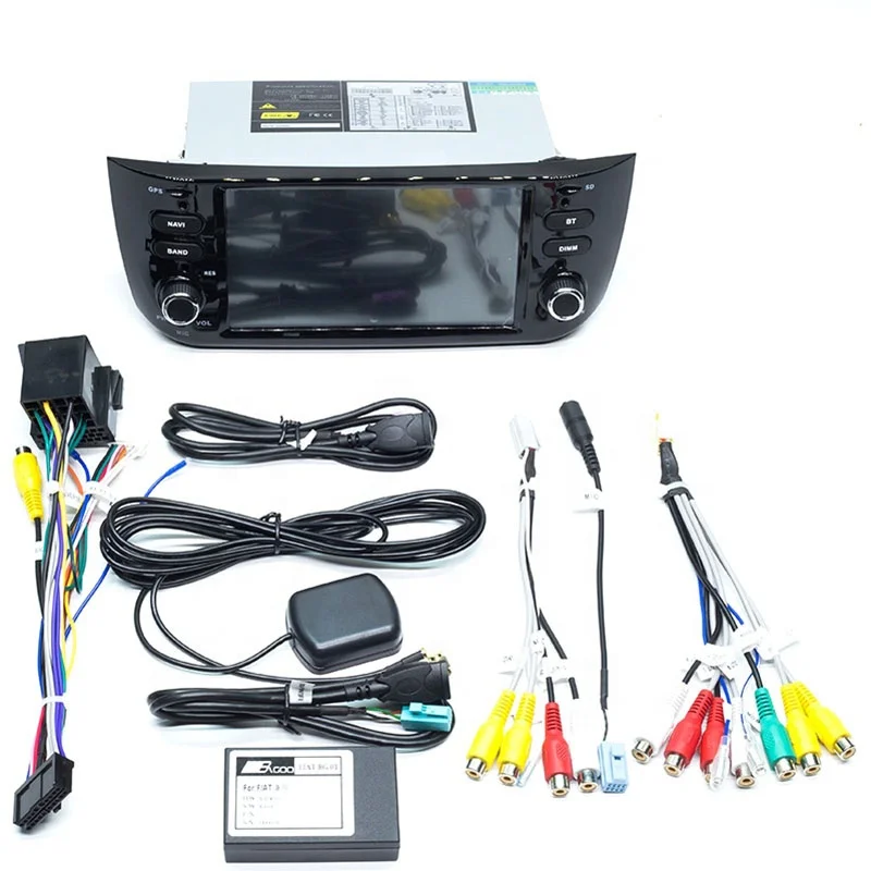 Авторадио 1 Din Android 10 автомобильный DVD мультимедийный плеер для Fiat Linea Punto Evo 2012-2015 GPS Навигация стерео DSP 4G 64 ГБ