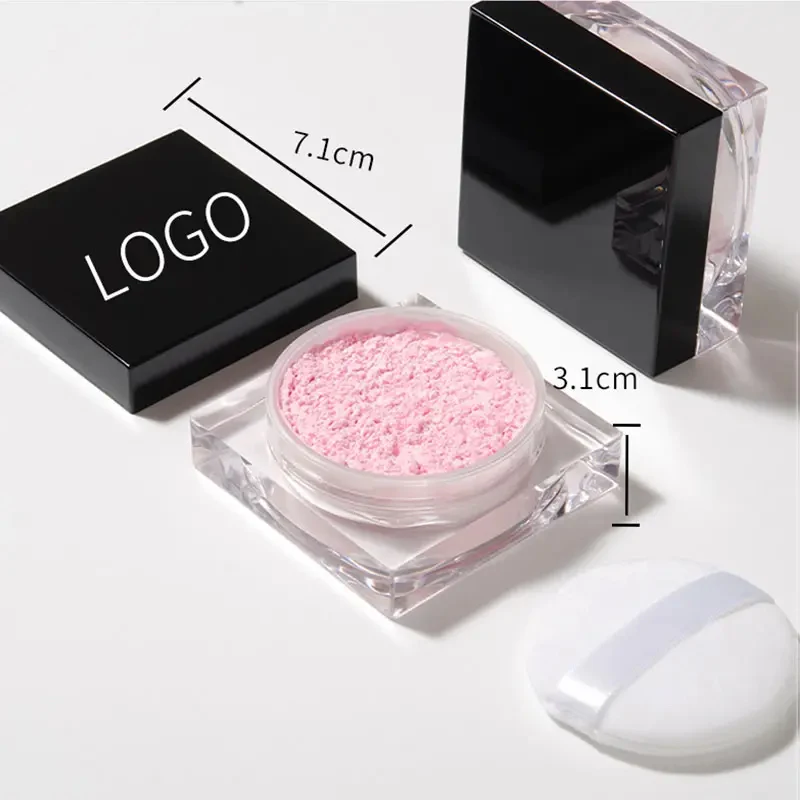 Custom High Quality Rranslucent Loose Powder Jar Maquillaje Talc Free Waterproof Fit Me Long Lasting Vegan Setting Powder
