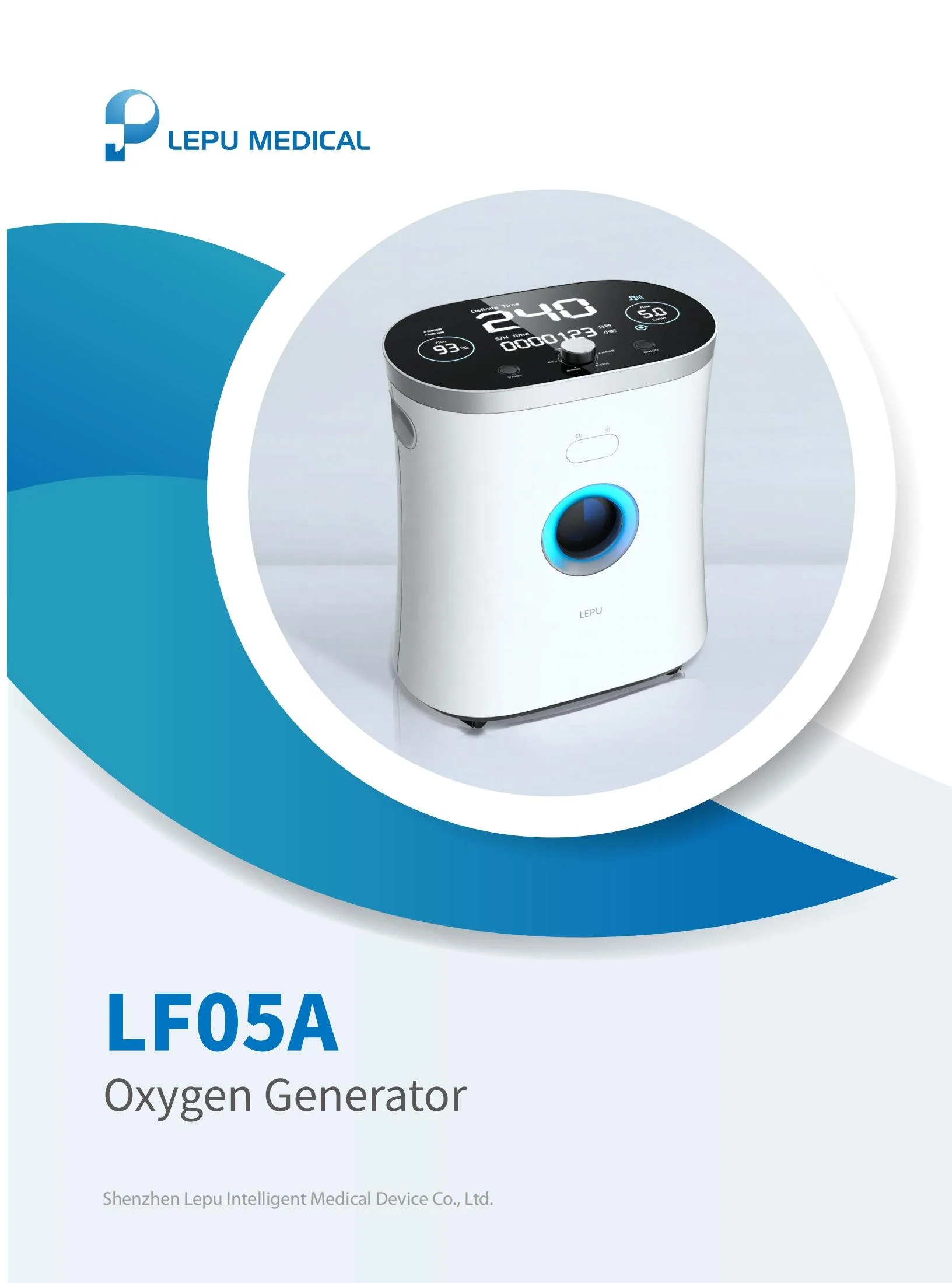 
Lepu High Quality Flow Manufacturer Medical Grade Household 5L Home Therapy Produce Oxygen Concentrator Machine For Hospital 