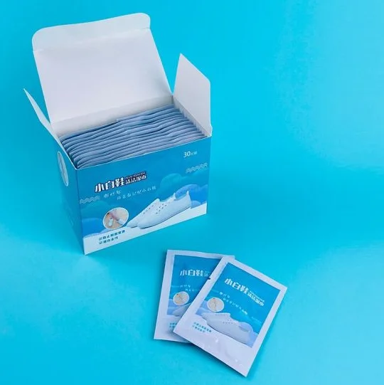 Wholesale Sneaker Individual Pack Disposable Stain Dust Removal Leather Sport Shoes Cleansing Wet Wipes