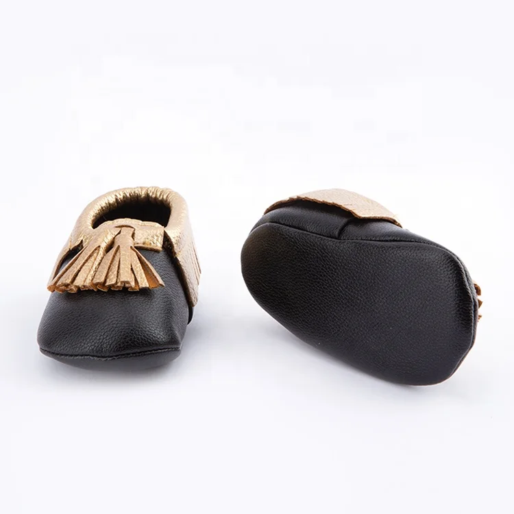 Amazon Hot sale Loafers PU First walker baby moccasins