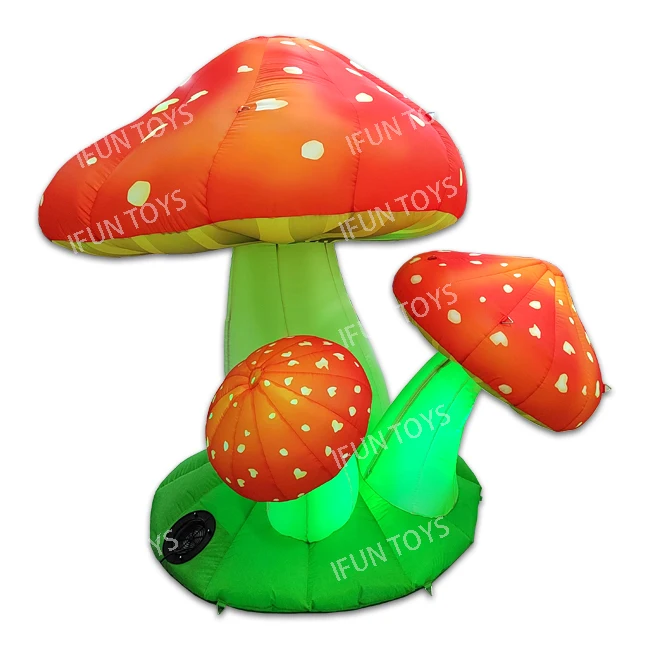 Alice In Wonderland Theme Party Inflatable Character Large Cheshire Cat Led Mushroom and Inflatable Flower