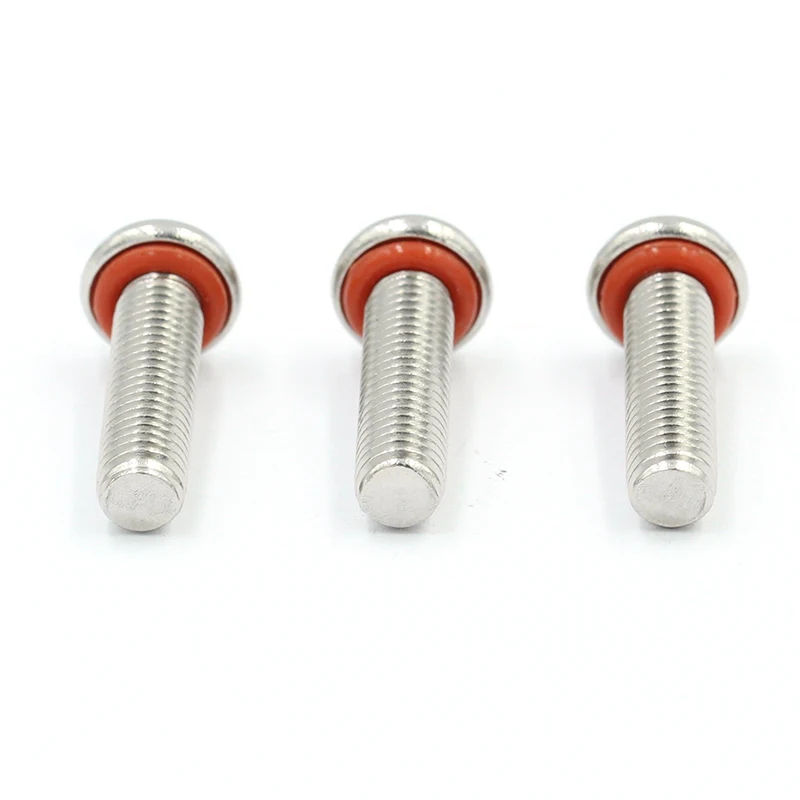 carbon steel machine waterproof plexiglass seal screw phillips drive pan head self sealing bolts waterproof sealing screw