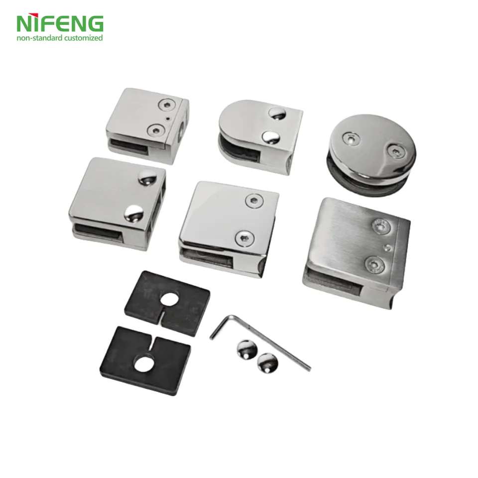 China Balcony Handrail System Balustrade Fixings Panel Swimming Pool / Terrace / Staircase Glass Floor Clamps