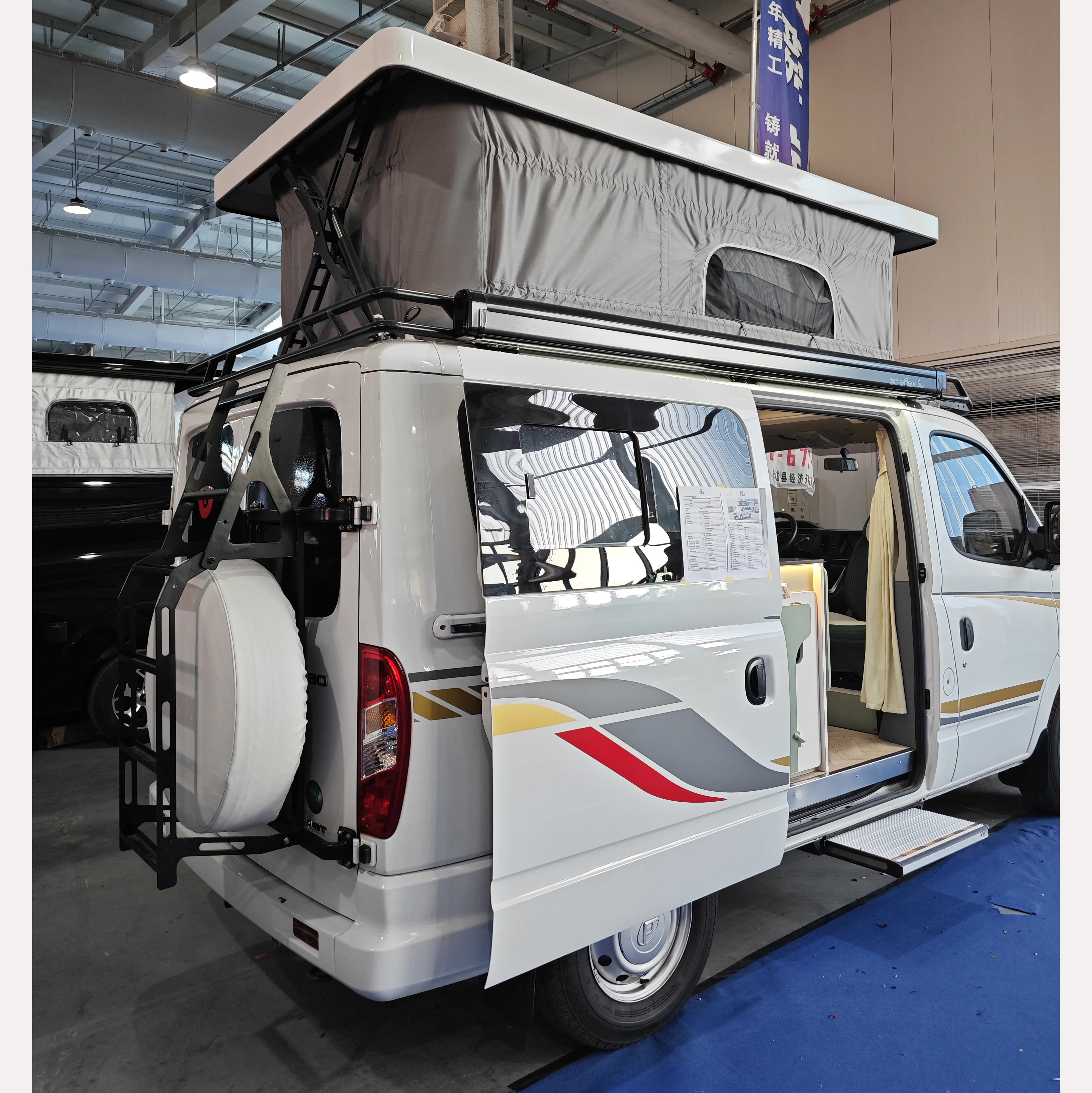 Dongtai Company Electric Lifting Roof Top Tent Straight up Pop up System for Marine Campervan Roof
