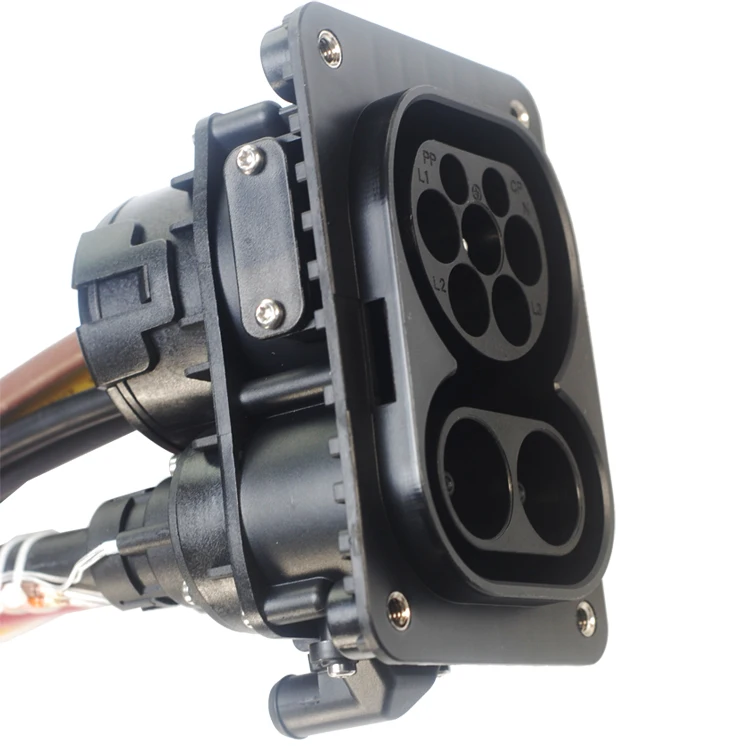 
200A EV Fast Charger CCS Inlet IEC62196 Electric Vehicle DC Charging Socket With 1m Cable 