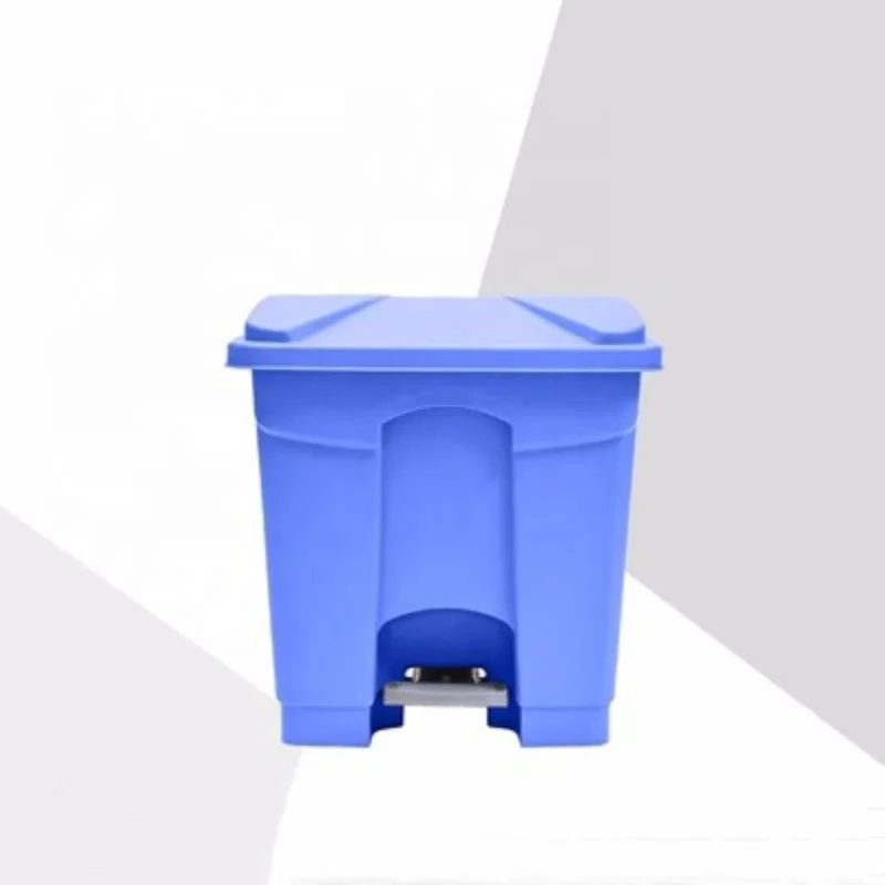 Shianku Food Grade Foot Pedal Dustbin 30L Industrial Workshop Plastic Dustbin Durable Plastic Trash Can