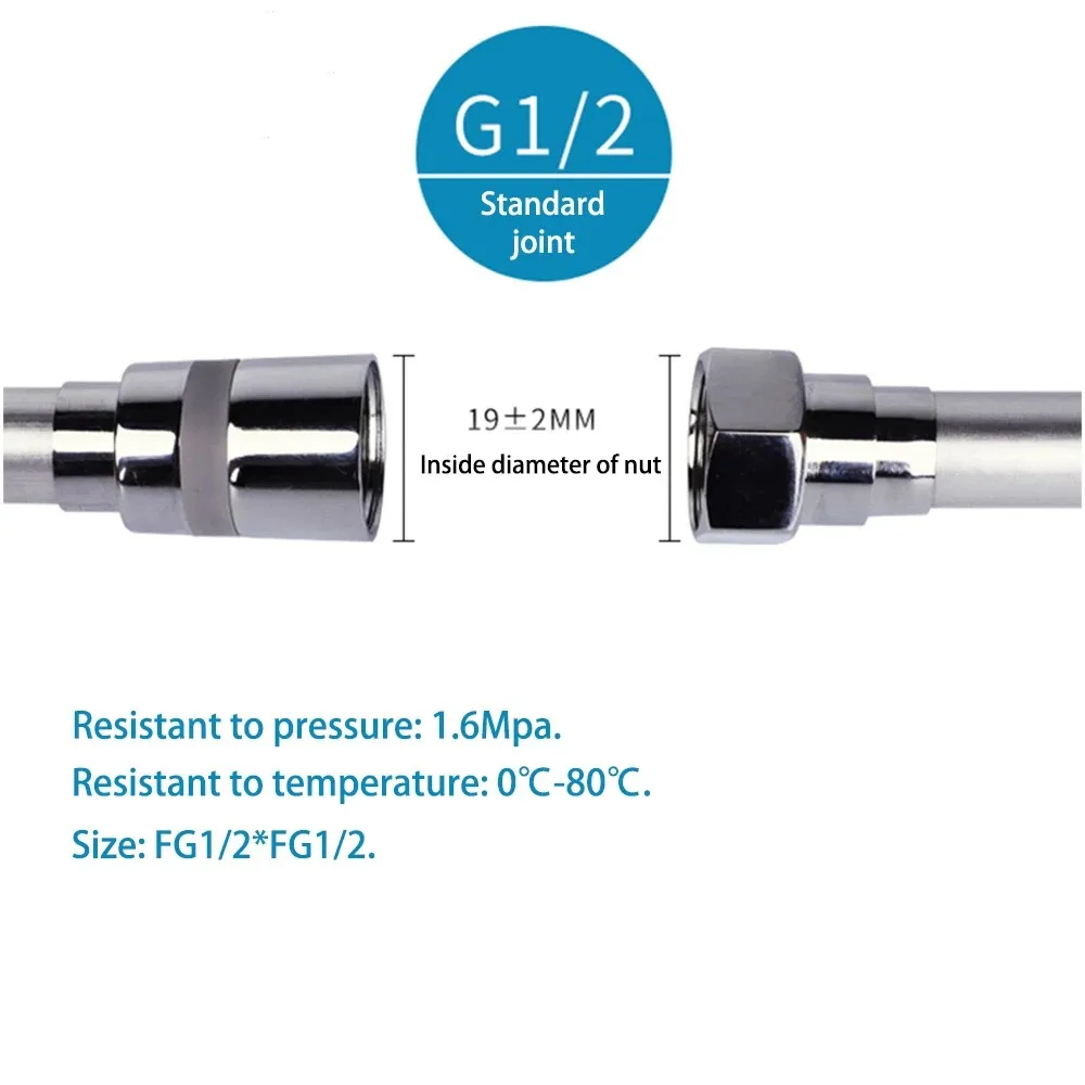 2022 Best Sales PVC High Pressure 1.5m/2m Leakproof Thickening Anti-winding Smooth Shower Hose