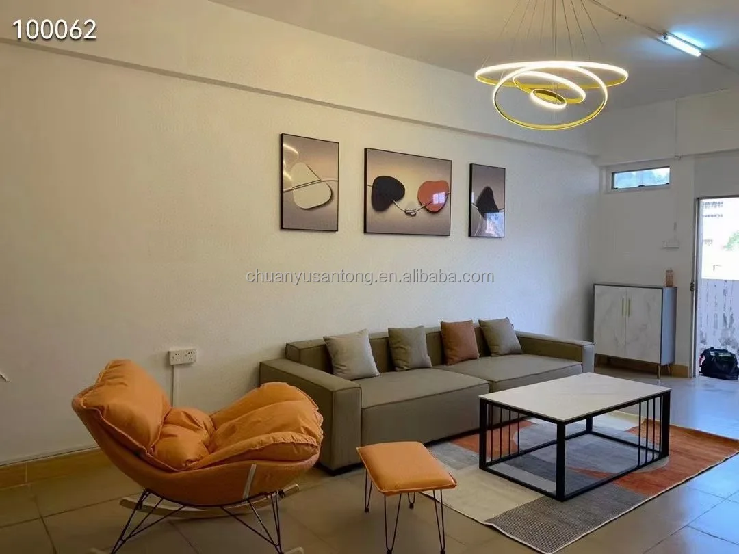 Home Furniture leather sofa set modern sectional sofa light luxury simple design sofa set living room furniture