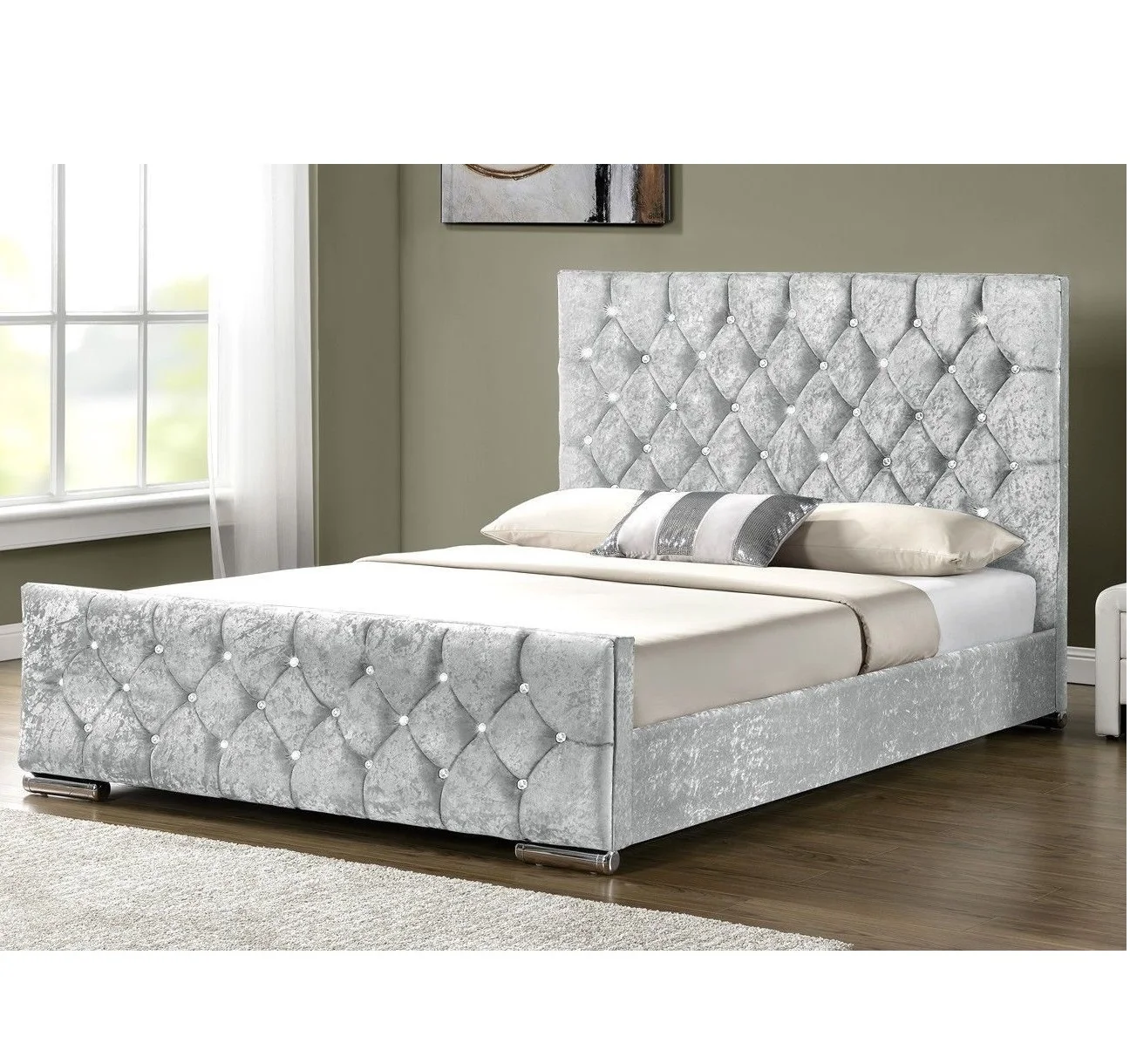 Italian carved beds royal furniture antique bedroom