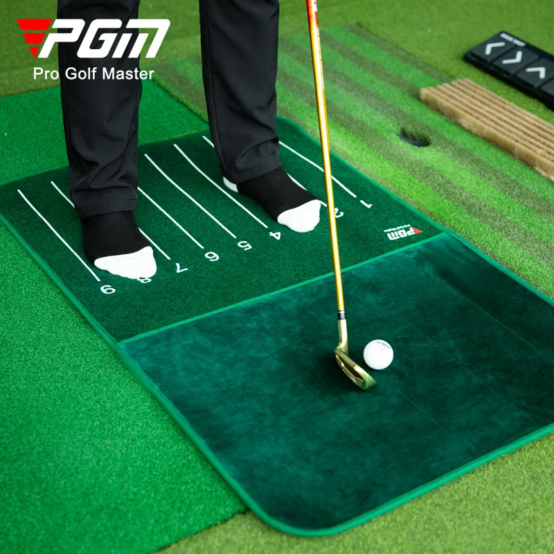 PGM DJD037 corrected standing position golf training chipping mat premium velvet golf mat for swing detection