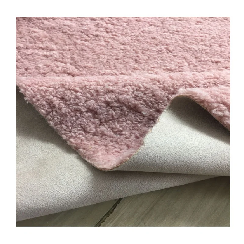 
100% полиэстер вьющиеся подстежка на искусственном меху, с мехом и плюшем ткань склеивания из искусственной замши 