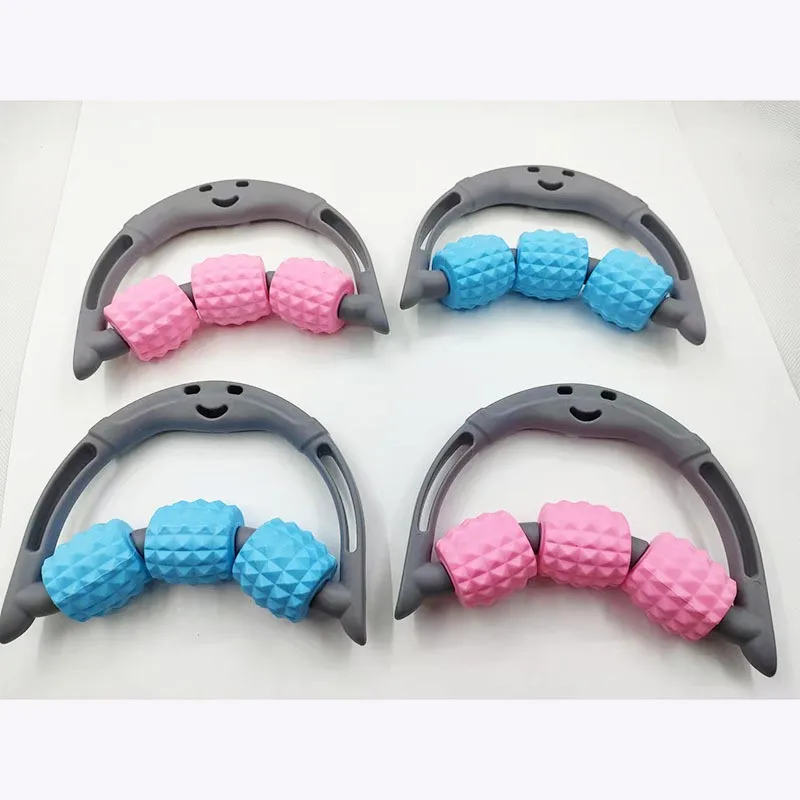 5 Wheels Leg Massager Circular Clamps Muscle Roller for Neck Hand Arm Relax Yoga