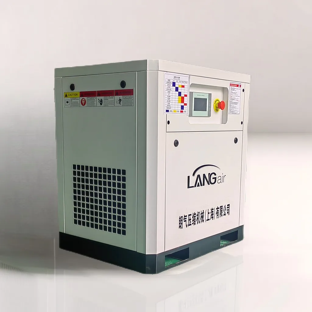 Langair factory oem oil lubricated permanent magnet screw air compressor