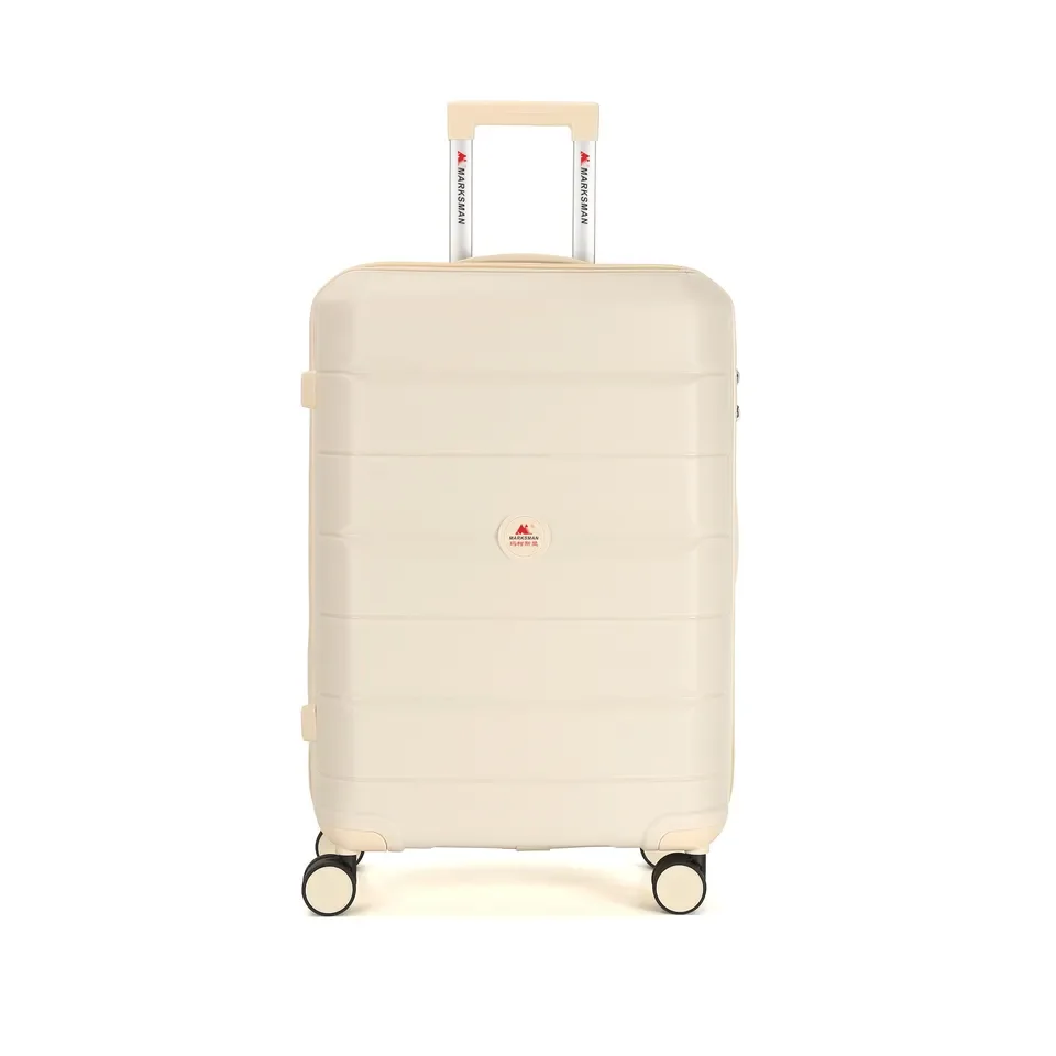 Unisex MARKSMAN Large Capacity Travel Case Pressure Resistant Anti-Wear Luggage Trolley Suitcase Set with Spinner Wheel TSA Lock