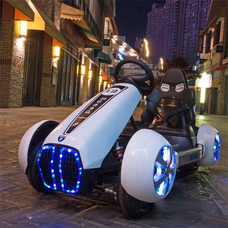 High Quality Electric Go Cart Off Road 4 Wheels Mini Racing Go Kart With Flashing Lights And Music