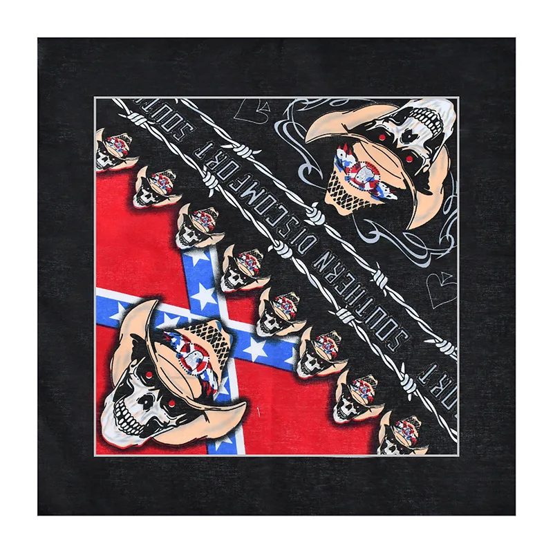 Halloween style skull skeleton handkerchief fashion hip pop street cool men cotton square scarf bandanas