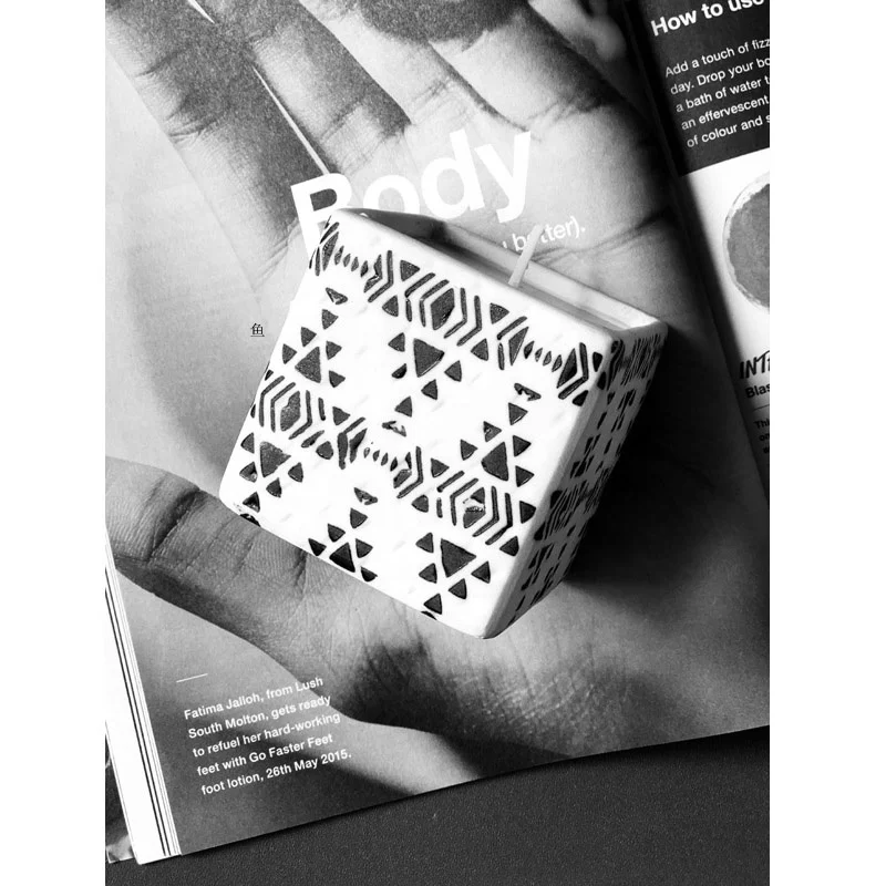 
Custom ceramic square scented candle holders 