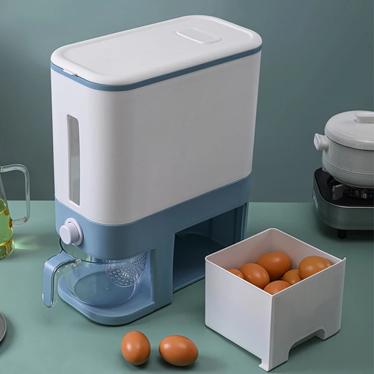 Manufacturer 12kg kitchen rice dispenser container rice box dispenser storage container cereal dispenser with lid