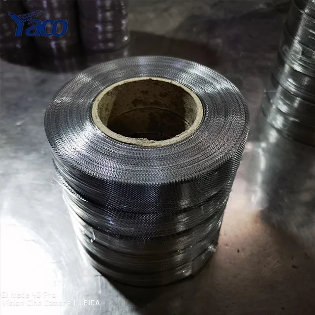 30mm 50mm 80mm roll width Plain weave micro opening stainless steel wire mesh cloth Soffit Vent Mesh