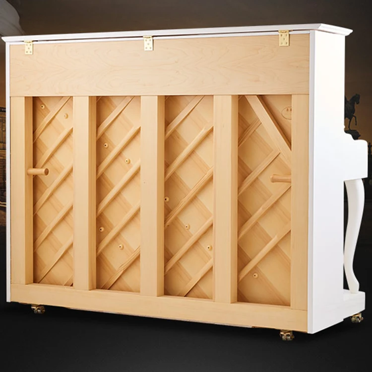 Middleford Price White Upright Wooden Piano for Kids and Adults 123