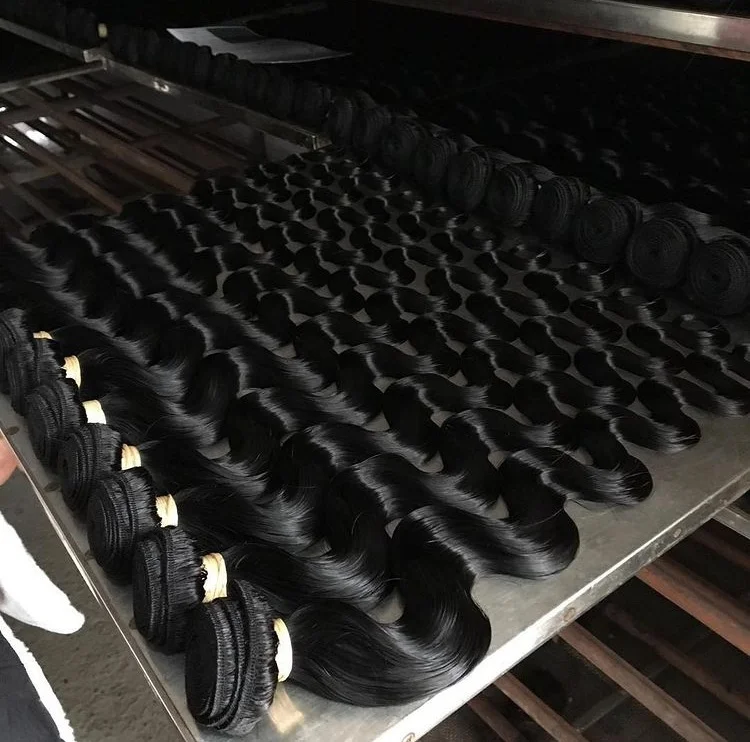 100Human Hair Bundles Wholesale Kinky Curly Weft Hair Extension Weft Body/Deep Wave Nature Color Straight With Baby Hair