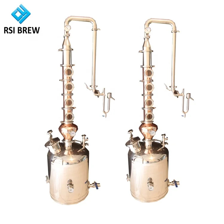 High quality Chinese supplier 4 inch stainless steel column 100L alcohol still beer distillation equipment beer keg machine