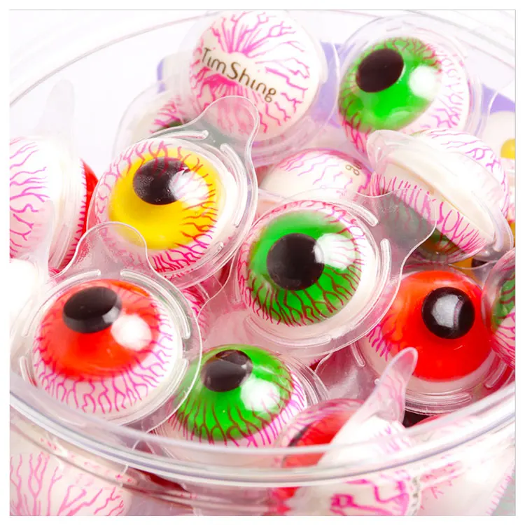 Famous on TikTok Fruity Flavor Eye Ball Gummy Candy Individually Wrapped Planet Gummi Bonbon
