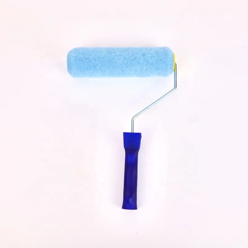 BIYU роликовая кисть с дизайном настенный валик для рисования синяя пластиковая ручка