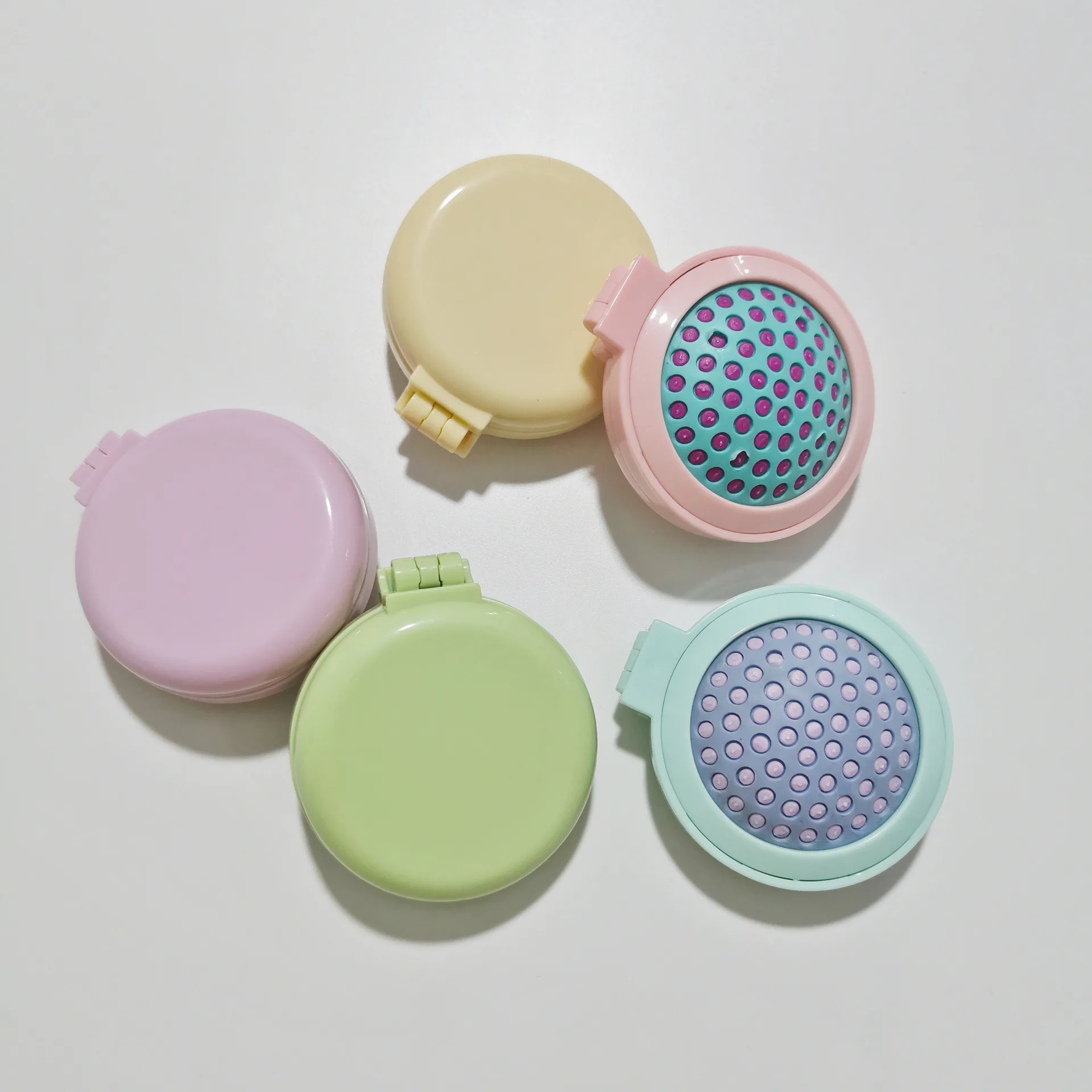 Travel Hair Brush and Mirror Comb Compact Mirror with Mini Hair Brush Set Folding Hairbrush for Women Small Hair Comb