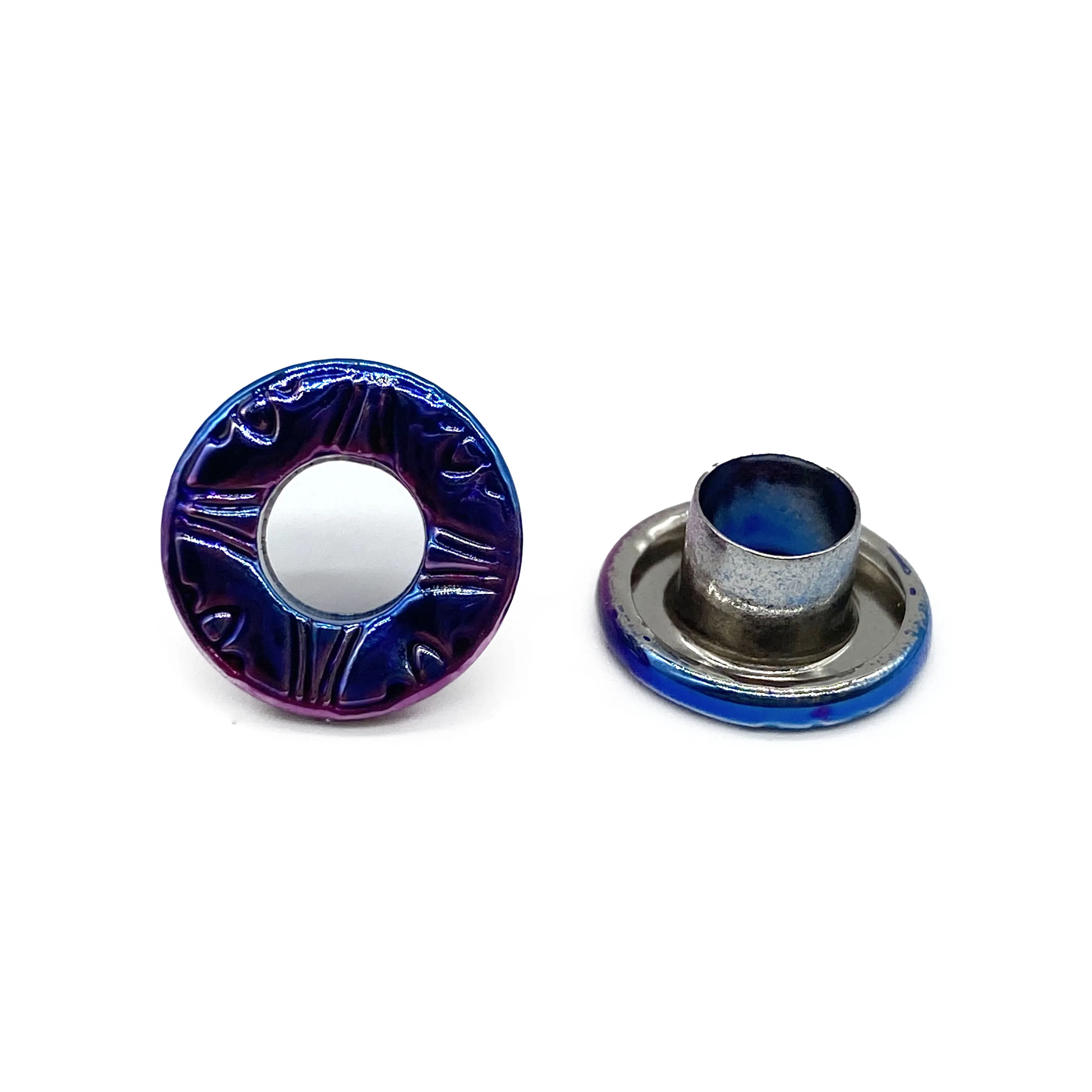 colorful Rainbow round grommet eyelets  for bag shoe and garment accessory