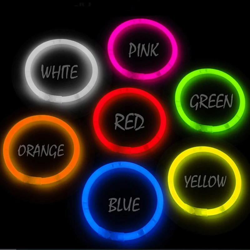 Wholesale Holiday Party  Accessories Supplies 20cm Light Grow Sticks or Wristband Promotional Gift and Craft Custom Color