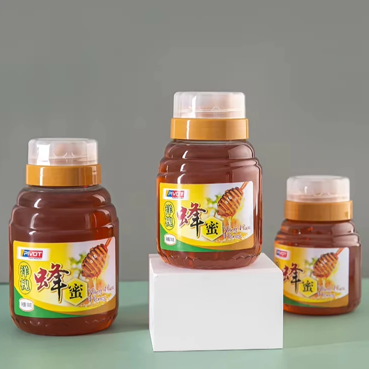 Food grade transparent honey dispenser honey squeeze bottle plastic bottles for honey packaging