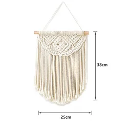 Bohemian Morocco Boho Handmade Woven Muslim Wall Hanging Tapestries Apartment Home Decor Macrame Tassel Tapestry