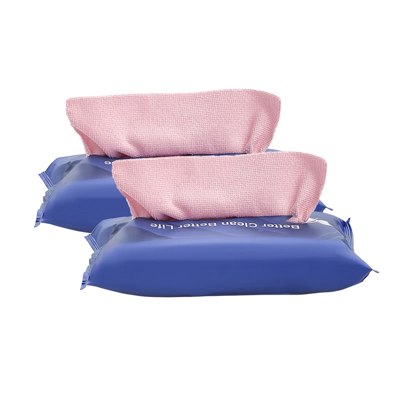 Pink 8.6*8.6(Pack of 20)in Disposable Microfiber Rags in Bag 180GSM Lint Free Cloth Reusable Kitchen Towel Dust Auto Shops