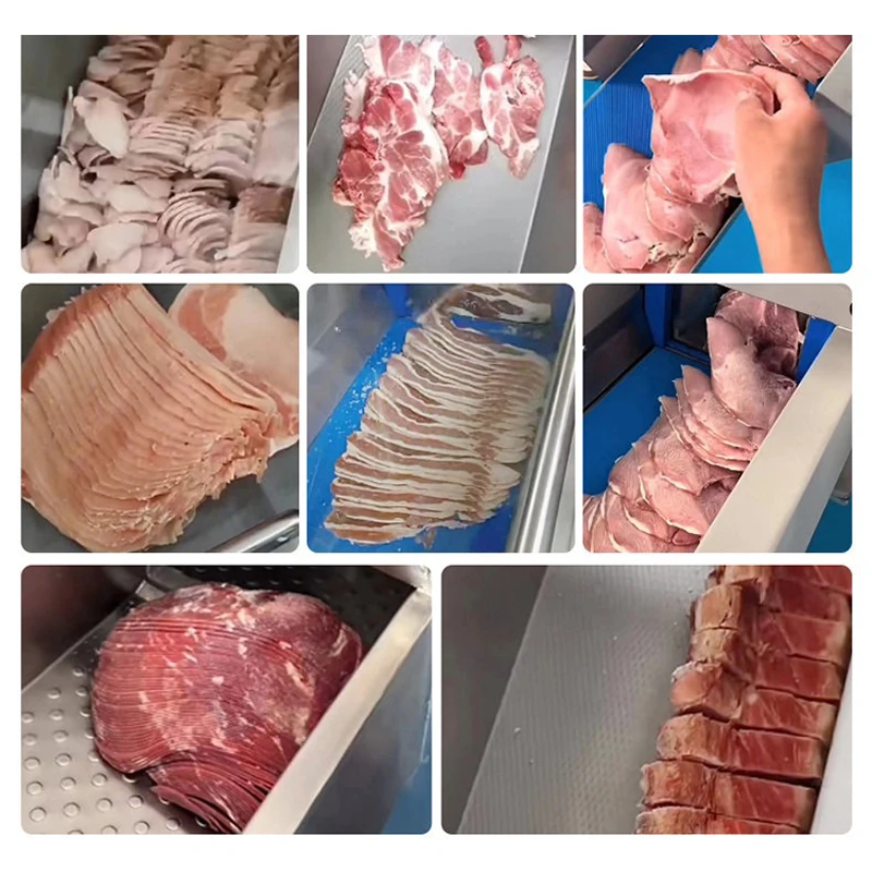 Commercial High-Speed Automatic Horizontal Meat Processor Steak Sausage Cheese Ham Bacon Slicer Machine