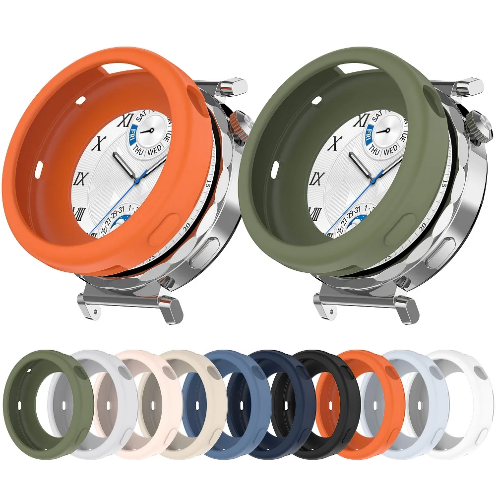Полая ТПУ Рамка бампер Защитная крышка чехол Аксессуары для Huawei Watch GT5 GT4 41 мм мягкий силиконовый защитный часов