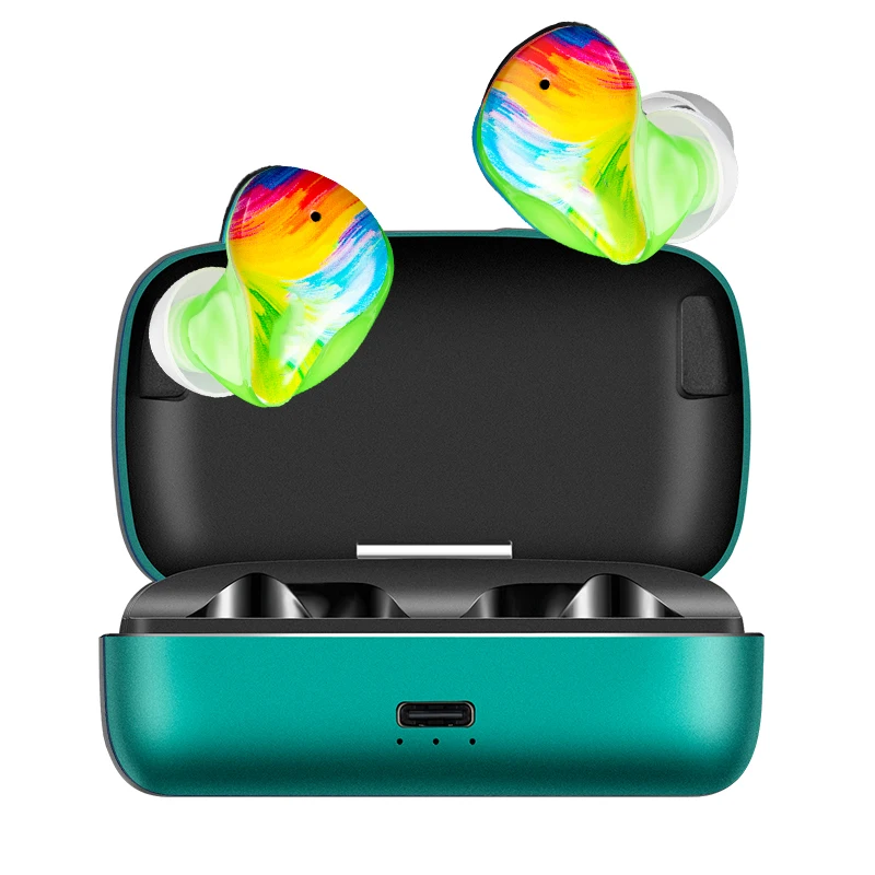 Hot selling 3D Printing IPX7 Waterproof Cancelling Noise BT5.2 TWS Earphone Wireless Earbuds For Audiophile