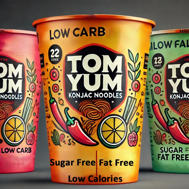 Sugar Free Food Tom Yum Cup Konjac Noodles Low Calories Tom Yum Cup Shirataki Food