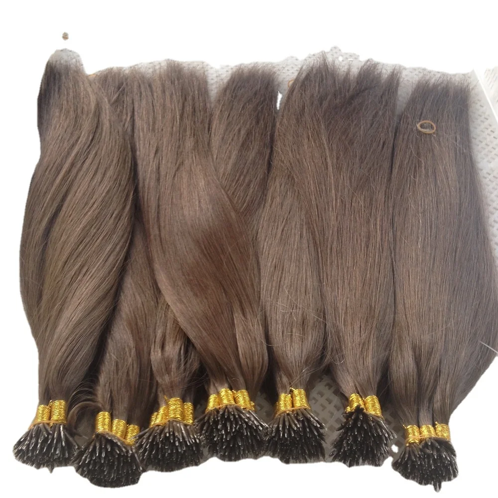 Русские натуральные волосы Remy, выровненные кутикулы, нанокольцо, наращивание человеческих волос