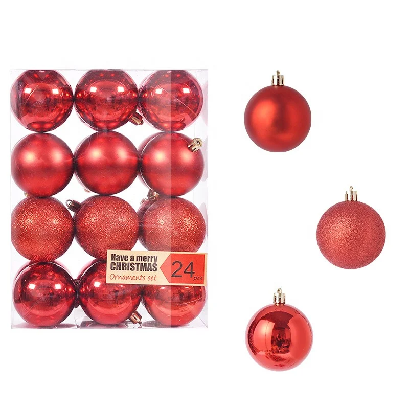 Christmas Balls Christmas Tree Ornaments Shatterproof Christmas Decorations Tree Balls for DIY Handcraft Holiday Party Decor
