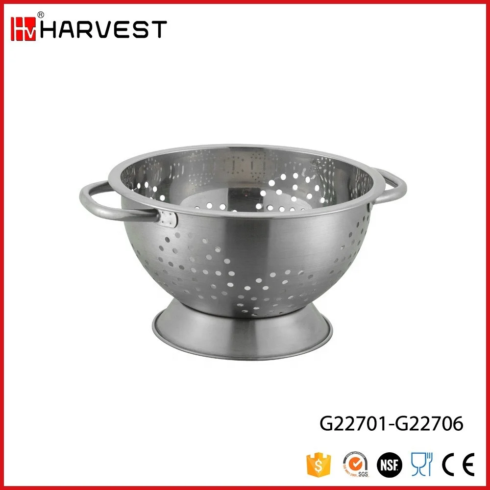 Powder Coated Mini Colander Iron Fruit Colander