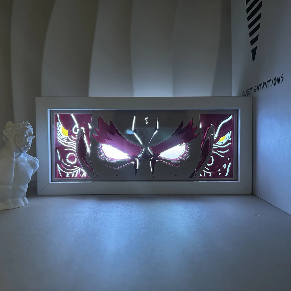 Новая 3D аниме световая коробка светодиодная бумажная резьба лампа 16 видов цветов мультяшная манга тень светящаяся настольная для мальчиков подарок другу