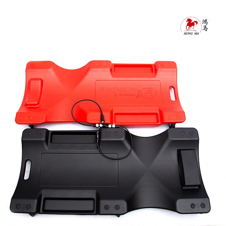Big Red Plastic Car Mechanic Creeper Six Wheel with Grooves Tool